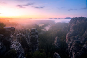 Sunrise in the Bastion area Sunrise in the Bastion area